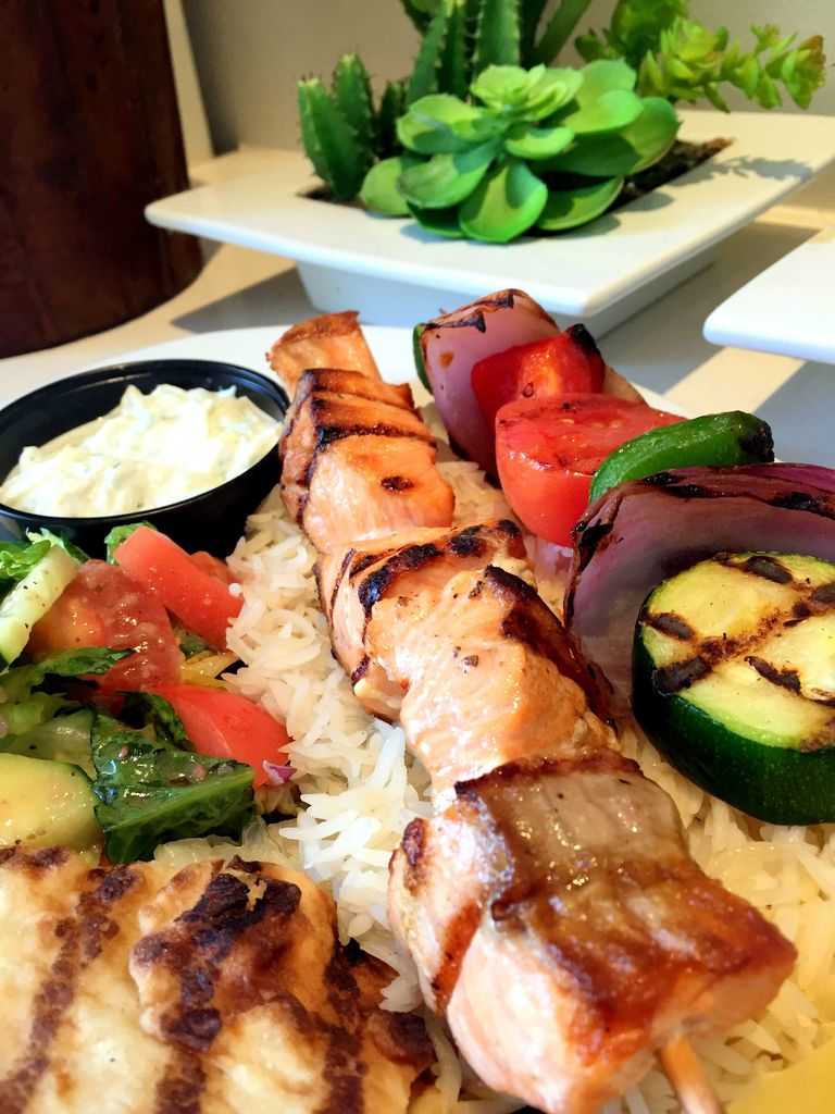 Our Salmon Kabob Platter is a Local Favorite in Dulles VA